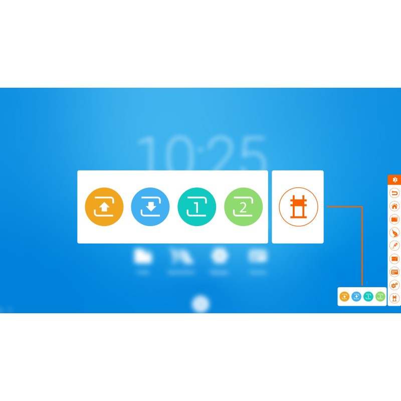 Support mobile motorisé pour écran interactif ajustable électriquement en hauteur - Speechi #