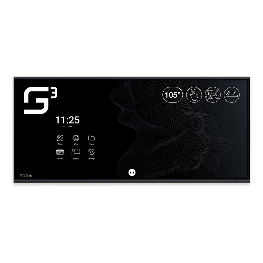 Ecran interactif tactile Superglass 3 SpeechiTouch | 105" (Wi-Fi et licence mirroring inclus)