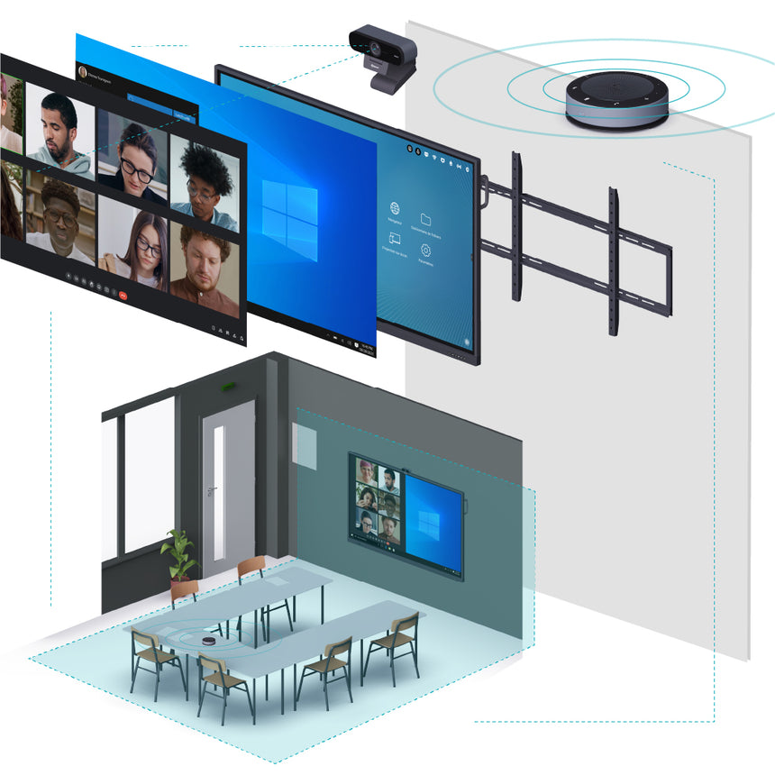 Ecole à distance - ENI + PC Windows + caméra + micro + support - Speechi