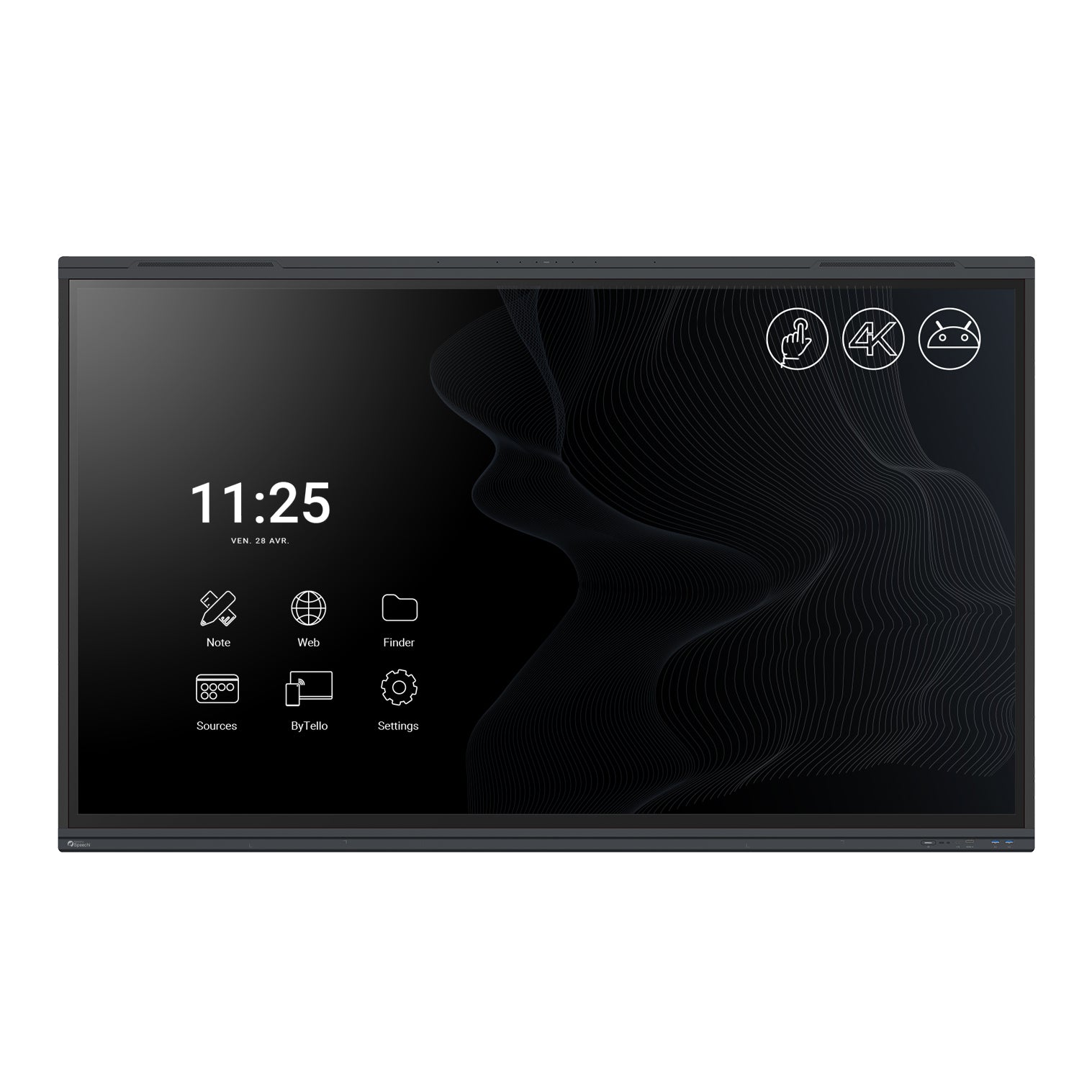 Ecran interactif tactile SuperGlass 3 SpeechiTouch | 75" (Wi-Fi et licence mirroring inclus)