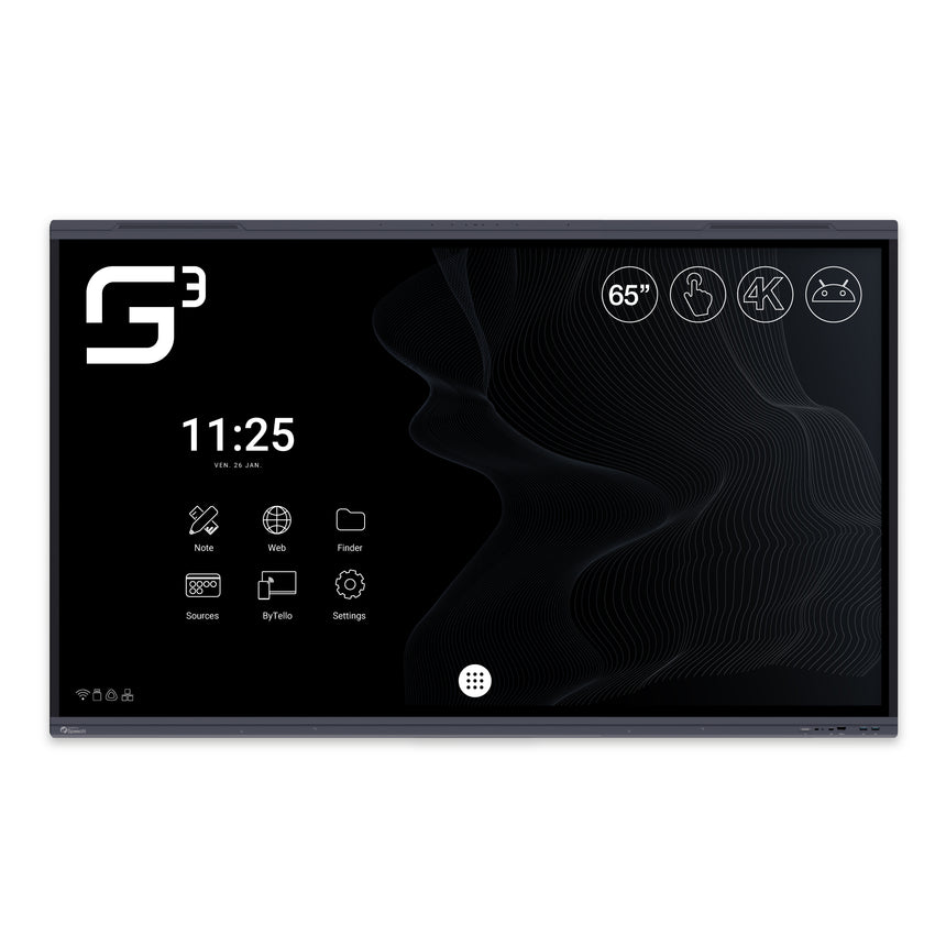 Ecran interactif tactile SuperGlass 3 SpeechiTouch | 65" (Wi-Fi et licence mirroring inclus)