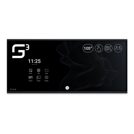 Ecran interactif tactile Superglass 3 SpeechiTouch | 105" (Wi-Fi et licence mirroring inclus)